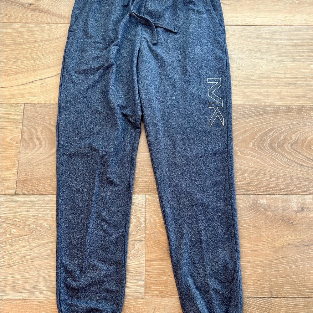 Micheal Kors Unisex jogger pant. Navy with drawstring and logo on side. Sz Med - Picture 2 of 7